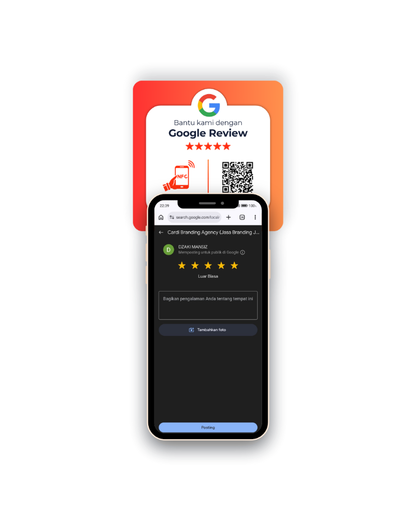 Fitur Utama Kartu dan Plakat Ulasan Google Review
