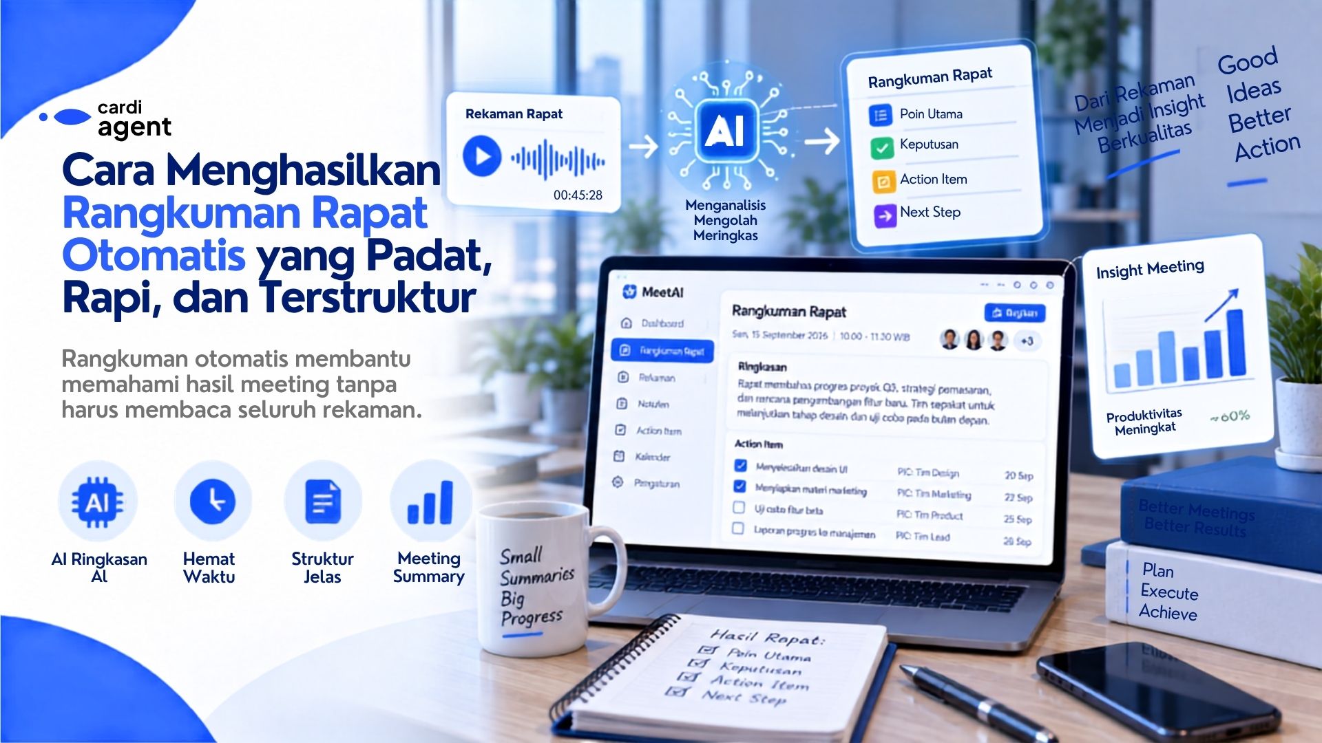 Cara Menghasilkan Rangkuman Rapat Otomatis yang Padat, Rapi, dan Terstruktur